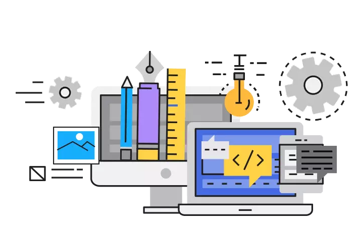 Website development illustration